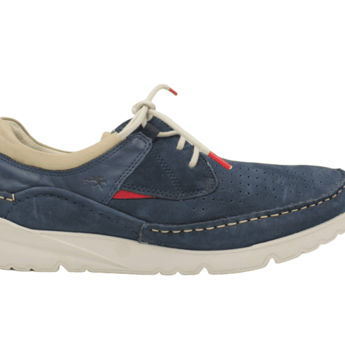 Zapato Cordón Ante Azul Fluchos
