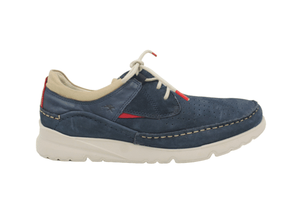 Zapato Cordón Ante Azul Fluchos
