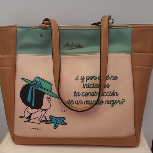Bolso Mafalda Verde turquesa grande