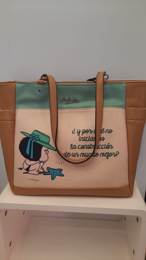 Bolso Mafalda Verde turquesa grande