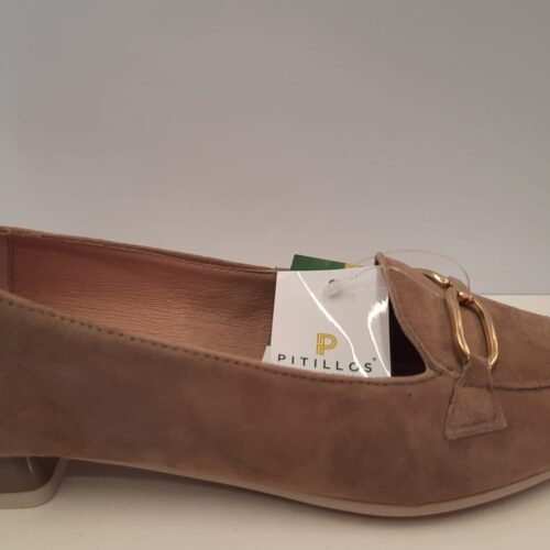 Zapato Pitillos Mocasín Beige