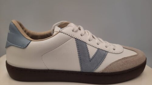 Zapatilla Victoria Azul Serraje-Piel