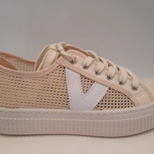 Zapatilla Victoria Rejilla Beige